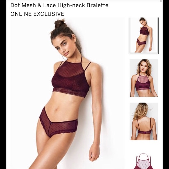 NIP Victoria’s Secret Mesh&Lace High-neck Bralette - Picture 7 of 7